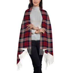 ScotsTee Shop Scottish MacDonald Dress Irish Solf Tartan Plaid Tassel Winter Scarf