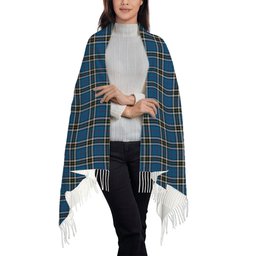 ScotsTee Shop Scottish Thompson Dress Blue Solf Tartan Plaid Tassel Winter Scarf