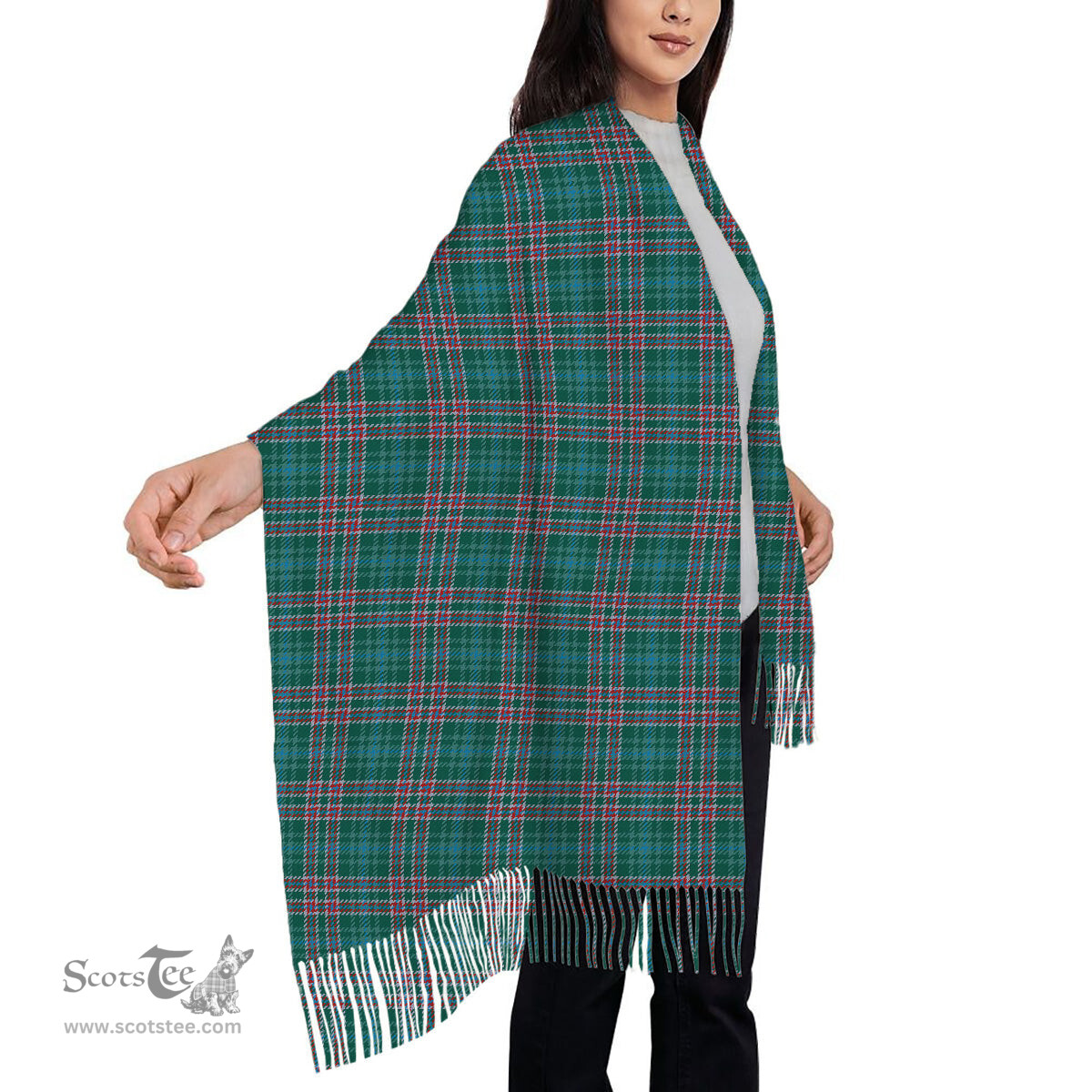 ScotsTee Shop Scottish Ralston USA Modern Solf Tartan Plaid Tassel Winter Scarf