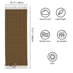 ScotsTee Shop Scottish Russell Modern Solf Tartan Plaid Tassel Winter Scarf