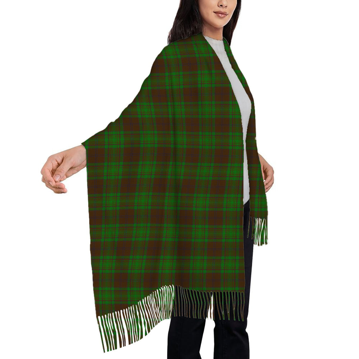 ScotsTee Shop Scottish McAlister of Glenbarr Hunting Solf Tartan Plaid Tassel Winter Scarf