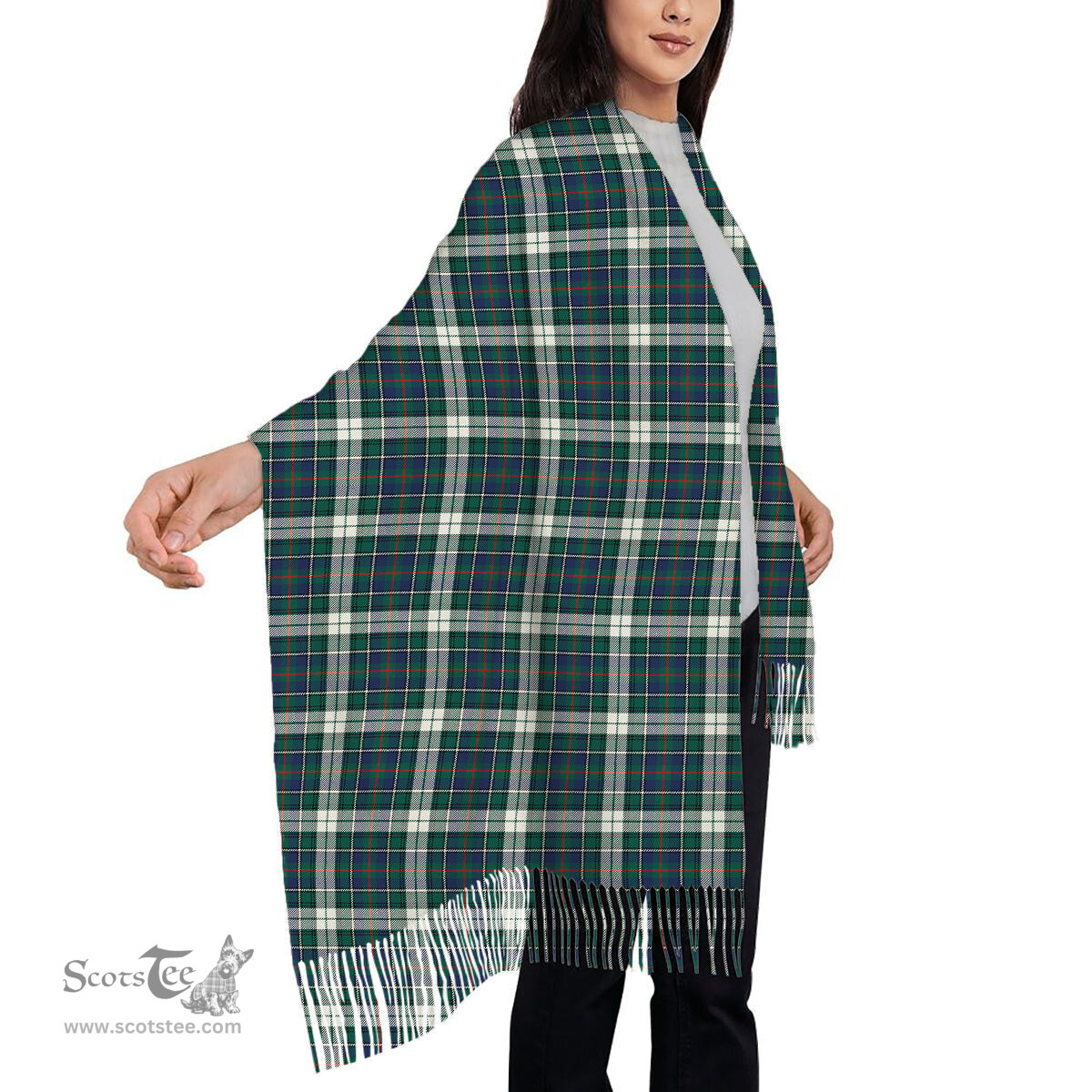 ScotsTee Shop Scottish McInnes Dress Modern Solf Tartan Plaid Tassel Winter Scarf