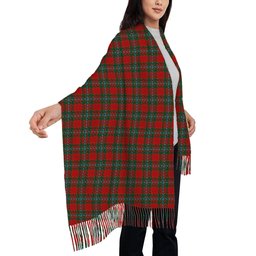 ScotsTee Shop Scottish Moray of Abercairney Solf Tartan Plaid Tassel Winter Scarf