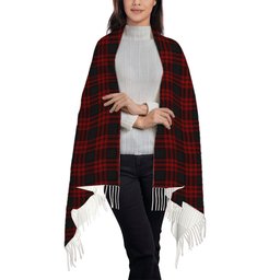 ScotsTee Shop Scottish Menzies Hunting Solf Tartan Plaid Tassel Winter Scarf