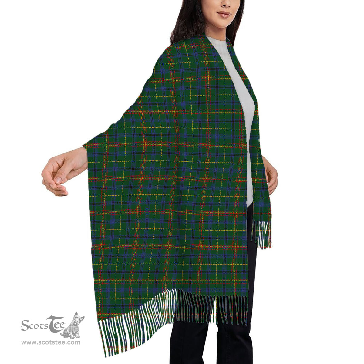 ScotsTee Shop Scottish Kennedy 2 Solf Tartan Plaid Tassel Winter Scarf