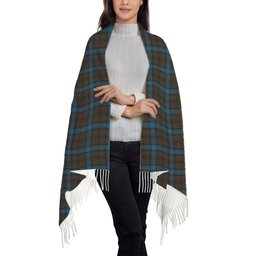 ScotsTee Shop Scottish Hanna of Leith yellow line Solf Tartan Plaid Tassel Winter Scarf