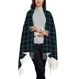 ScotsTee Shop Scottish Stephenson Hunting Modern Solf Tartan Plaid Tassel Winter Scarf