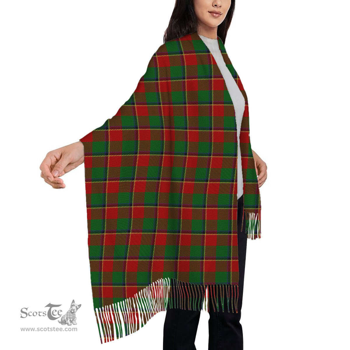ScotsTee Shop Scottish Turnbull Dress Solf Tartan Plaid Tassel Winter Scarf