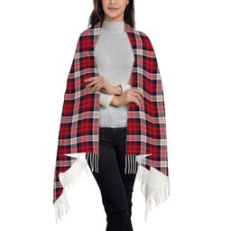 ScotsTee Shop Scottish McDonald Dress Irish Modern Solf Tartan Plaid Tassel Winter Scarf