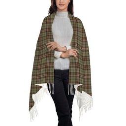 ScotsTee Shop Scottish Scott Green Weathered Solf Tartan Plaid Tassel Winter Scarf