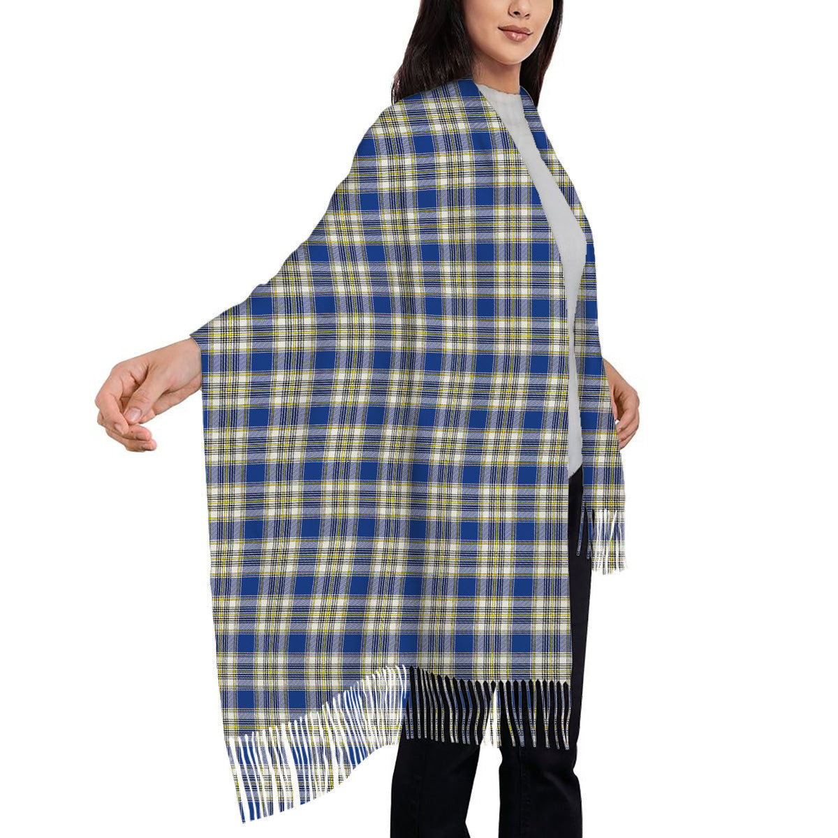 ScotsTee Shop Scottish Livingstone Dress Modern Solf Tartan Plaid Tassel Winter Scarf