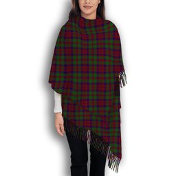 ScotsTee Shop Scottish MacBean of Tomatin Solf Tartan Plaid Tassel Winter Scarf