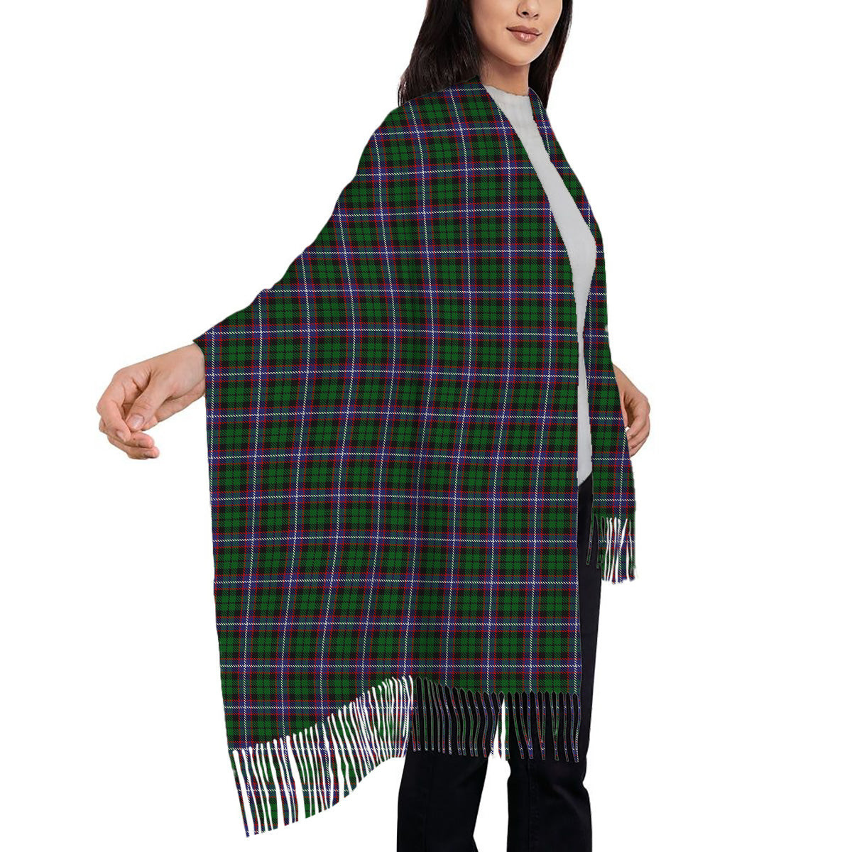 ScotsTee Shop Scottish Russell 1 Solf Tartan Plaid Tassel Winter Scarf