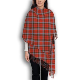 ScotsTee Shop Scottish Robertson Weathered Solf Tartan Plaid Tassel Winter Scarf