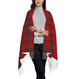 ScotsTee Shop Scottish Lumsden of Kintore Modern Solf Tartan Plaid Tassel Winter Scarf