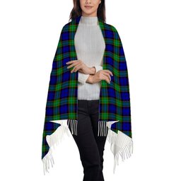 ScotsTee Shop Scottish Sempill Modern Solf Tartan Plaid Tassel Winter Scarf