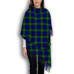 ScotsTee Shop Scottish Sempill Modern Solf Tartan Plaid Tassel Winter Scarf