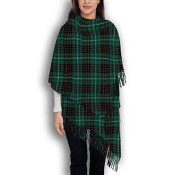 ScotsTee Shop Scottish McAulay of Lewis Modern Solf Tartan Plaid Tassel Winter Scarf