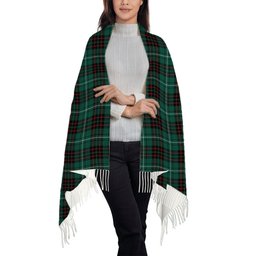 ScotsTee Shop Scottish McAuley of Lewis Modern Solf Tartan Plaid Tassel Winter Scarf