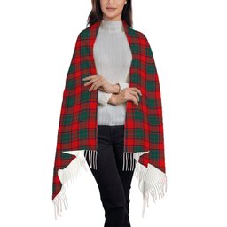 ScotsTee Shop Scottish McPhail Blue Bands Modern Solf Tartan Plaid Tassel Winter Scarf