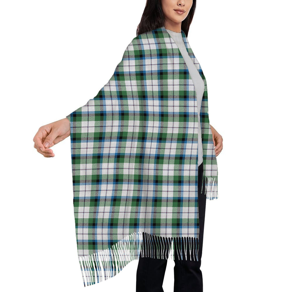 ScotsTee Shop Scottish Mcnaghten Dress Ancient Solf Tartan Plaid Tassel Winter Scarf