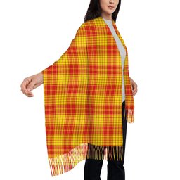 ScotsTee Shop Scottish MacMillan Dress Modern Solf Tartan Plaid Tassel Winter Scarf