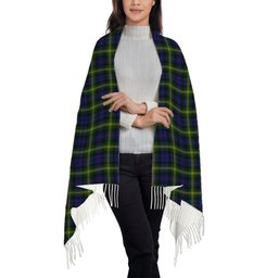 ScotsTee Shop Scottish Gordon of Esslemont Solf Tartan Plaid Tassel Winter Scarf