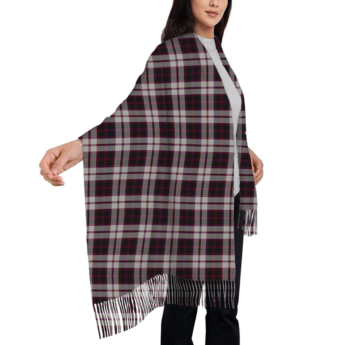 ScotsTee Shop Scottish MacPherson of Pitmain Solf Tartan Plaid Tassel Winter Scarf