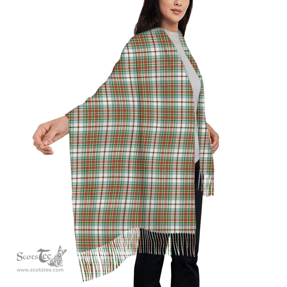 ScotsTee Shop Scottish MacBain Dress Ancient Solf Tartan Plaid Tassel Winter Scarf
