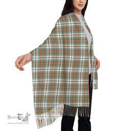 ScotsTee Shop Scottish MacBain Dress Ancient Solf Tartan Plaid Tassel Winter Scarf
