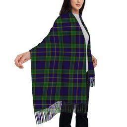 ScotsTee Shop Scottish Mulholland Solf Tartan Plaid Tassel Winter Scarf