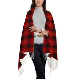 ScotsTee Shop Scottish McIver Modern Solf Tartan Plaid Tassel Winter Scarf