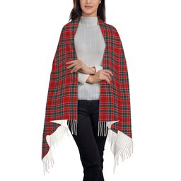 ScotsTee Shop Scottish McDonald of Lochmaddy Modern Solf Tartan Plaid Tassel Winter Scarf