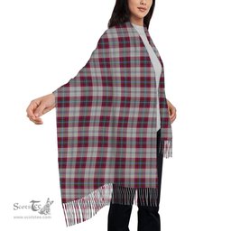 ScotsTee Shop Scottish MacLean of Duart Dress 4 Solf Tartan Plaid Tassel Winter Scarf