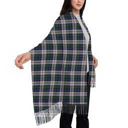ScotsTee Shop Scottish Lauder Dress Solf Tartan Plaid Tassel Winter Scarf