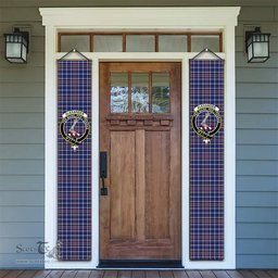 ScotsTee Shop Scottish Alexander of Menstry Modern Tartan Front Porch Sign Set, Hanging Banner Set