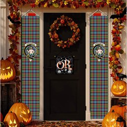 ScotsTee Shop Scottish Aikenhead Tartan Front Porch Sign Set, Hanging Banner Set