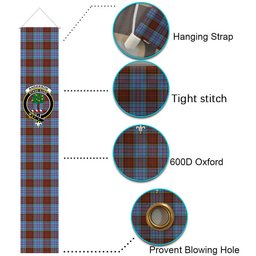 ScotsTee Shop Scottish Anderson Modern Tartan Front Porch Sign Set, Hanging Banner Set