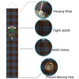 ScotsTee Shop Scottish Anderson MacGregor Hastie 3 Tartan Front Porch Sign Set, Hanging Banner Set