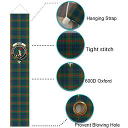 ScotsTee Shop Scottish Aiton SC Tartan Front Porch Sign Set, Hanging Banner Set