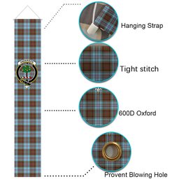 ScotsTee Shop Scottish Anderson Ancient Tartan Front Porch Sign Set, Hanging Banner Set