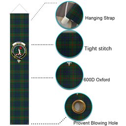 ScotsTee Shop Scottish Aiton Tartan Front Porch Sign Set, Hanging Banner Set