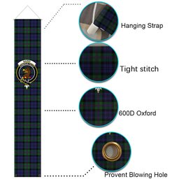 ScotsTee Shop Scottish Baird Modern Tartan Front Porch Sign Set, Hanging Banner Set