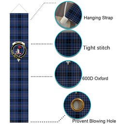 ScotsTee Shop Scottish Brodie Countryfare Modern Tartan Front Porch Sign Set, Hanging Banner Set