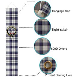 ScotsTee Shop Scottish Alexander of Menstry Dress Modern Tartan Front Porch Sign Set, Hanging Banner Set