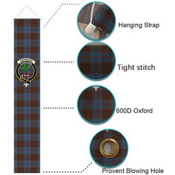 ScotsTee Shop Scottish Anderson MacGregor Hastie 4 Tartan Front Porch Sign Set, Hanging Banner Set