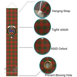 ScotsTee Shop Scottish Bruce County Ancient Tartan Front Porch Sign Set, Hanging Banner Set