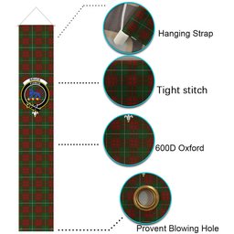 ScotsTee Shop Scottish Bruce Hunting Tartan Front Porch Sign Set, Hanging Banner Set