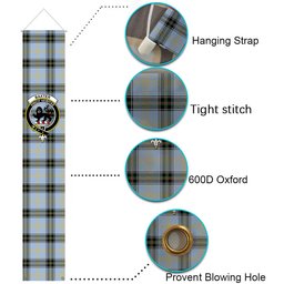 ScotsTee Shop Scottish Baxter of Balgavies Ancient Tartan Front Porch Sign Set, Hanging Banner Set