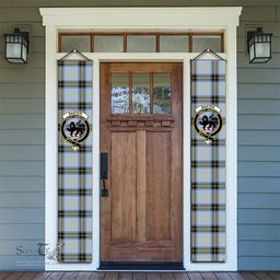 ScotsTee Shop Scottish Baxter of Balgavies Ancient Tartan Front Porch Sign Set, Hanging Banner Set